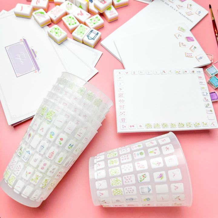 Mahjong Tiles Cups - Bonjour Fête 