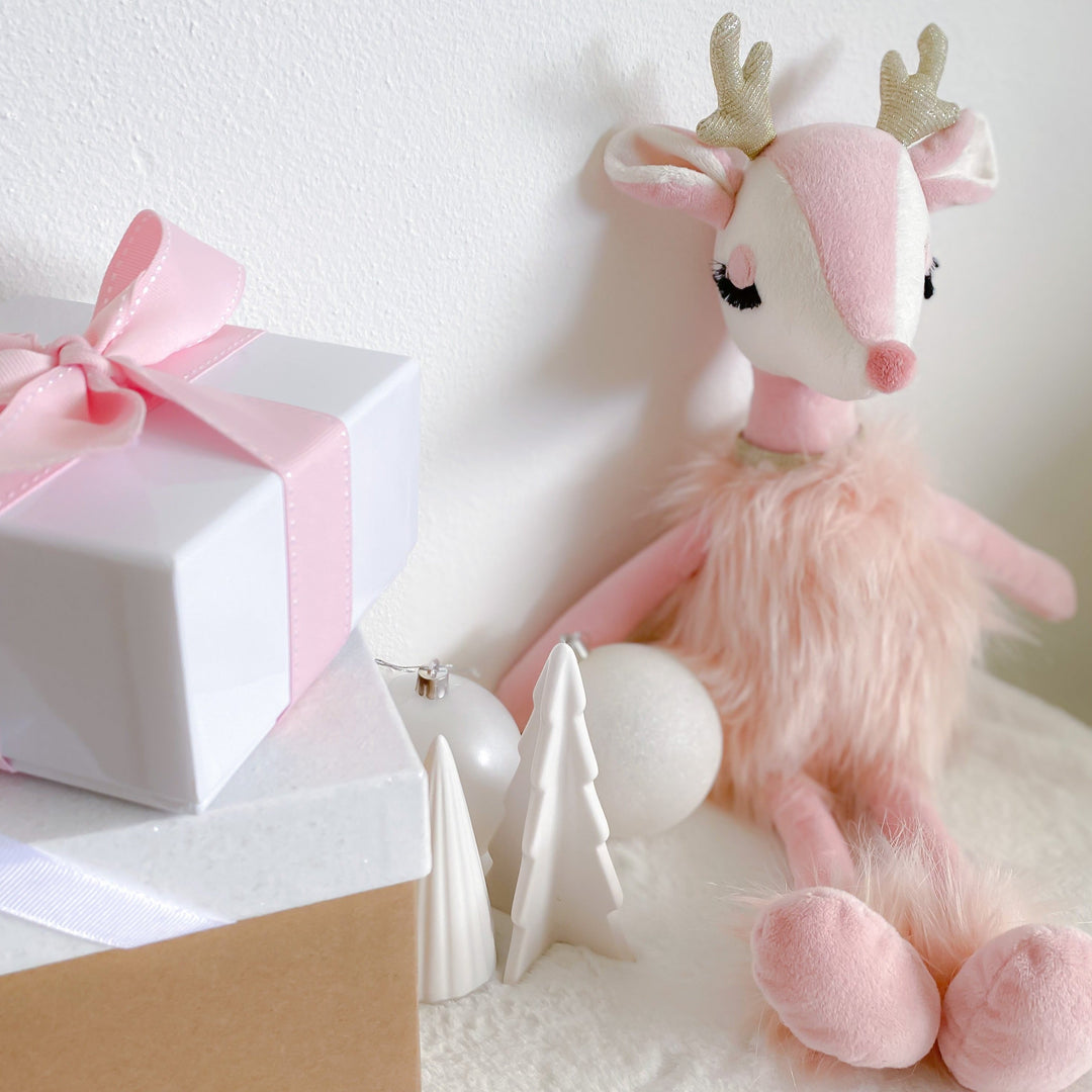 Freija the Pink Reindeer MON AMI Doll Freija the Pink Reindeer Bonjour Fete - Party Supplies