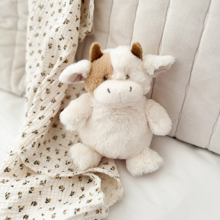 Mocha Petite Cow Stuffed Animal by Mon Ami