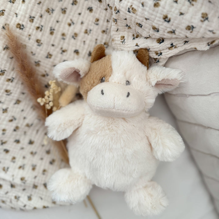 Mocha Petite Cow Stuffed Animal by Mon Ami