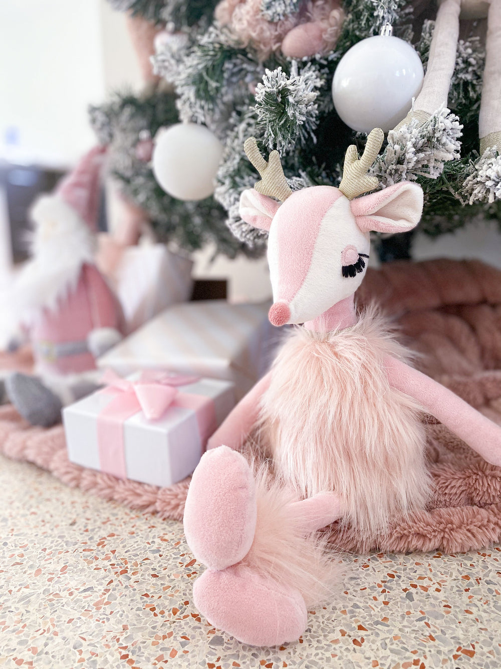 Freija the Pink Reindeer MON AMI Doll Freija the Pink Reindeer Bonjour Fete - Party Supplies