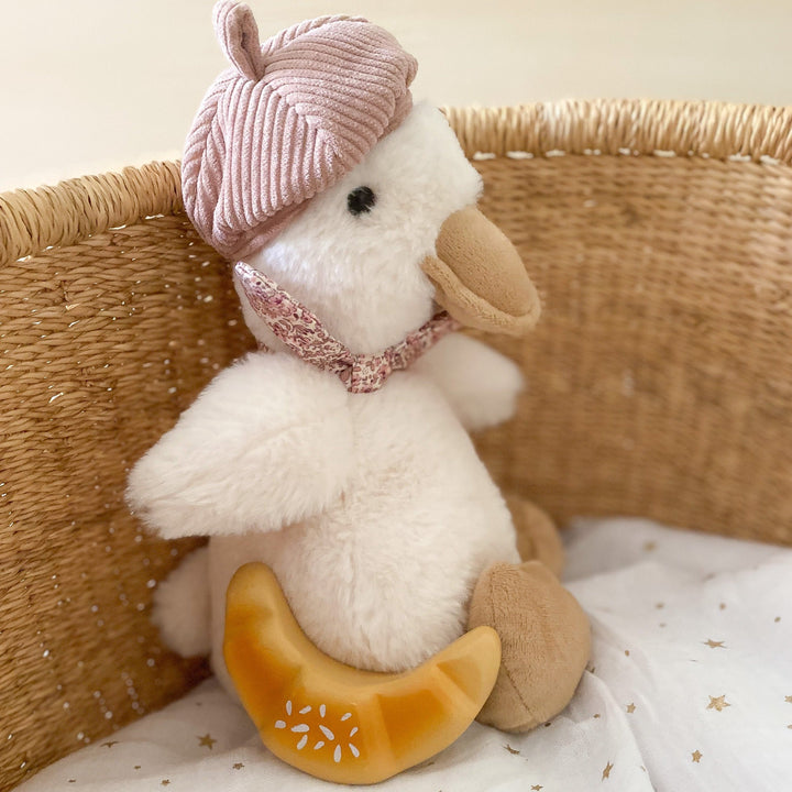 Colette the Duck Plush Toy MON AMI Stuffed Toy Colette the Duck Plush Toy Bonjour Fete - Party Supplies