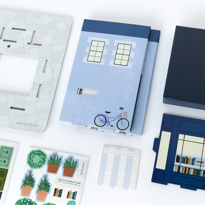 Tiny Bookshop Craft Kit Make It Cute, LLC Craft Kit Tiny Bookshop Craft Kit Bonjour Fete - Party Supplies
