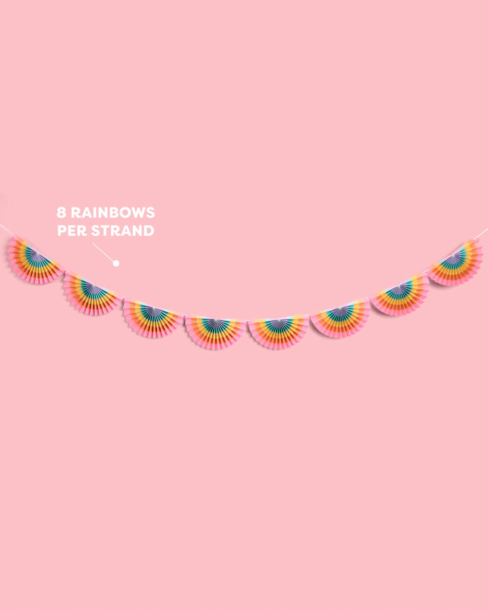 Rainbow Banner - paper fan banner xo, Fetti Banners Rainbow Banner - paper fan banner Bonjour Fete - Party Supplies