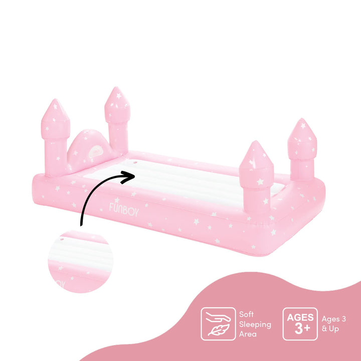 Pink Castle Sleepover Kids Air Mattress Funboy Inflatable Mattress Bonjour Fete - Party Supplies