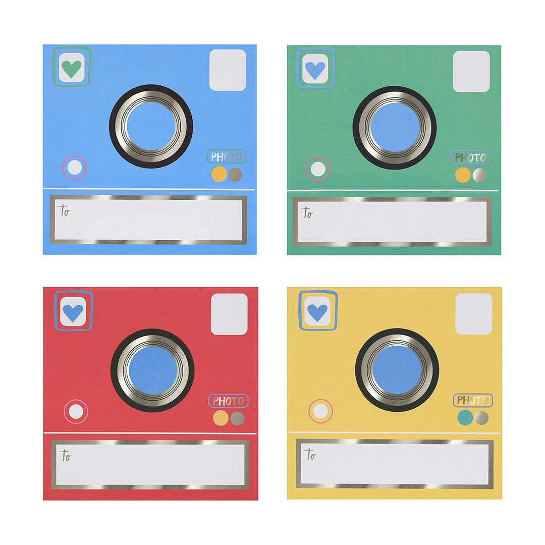 INSTANT CAMERA KIDS VALENTINE'S CARDS & STICKER SET Meri Meri Valentines Party Favors Bonjour Fete - Party Supplies