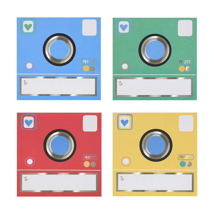 INSTANT CAMERA KIDS VALENTINE'S CARDS & STICKER SET Meri Meri Valentines Party Favors Bonjour Fete - Party Supplies