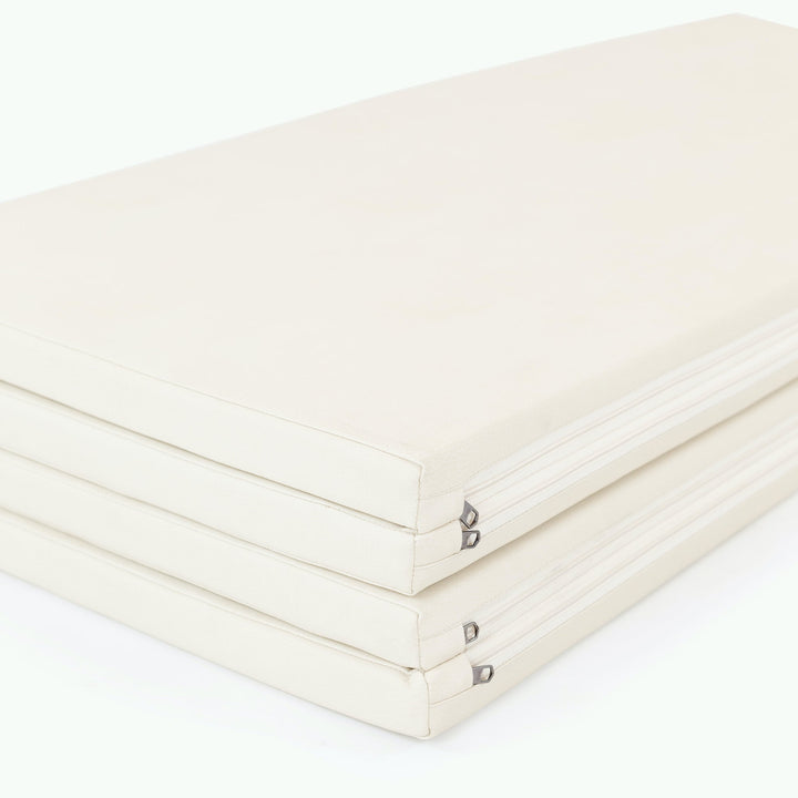 Gathre folding tumbling mat opened flat for safe indoor tumbling and play.