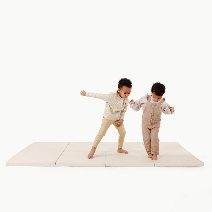 Gathre tumbling mat in wipeable vegan leather for tumbling, gymnastics, and active indoor play.