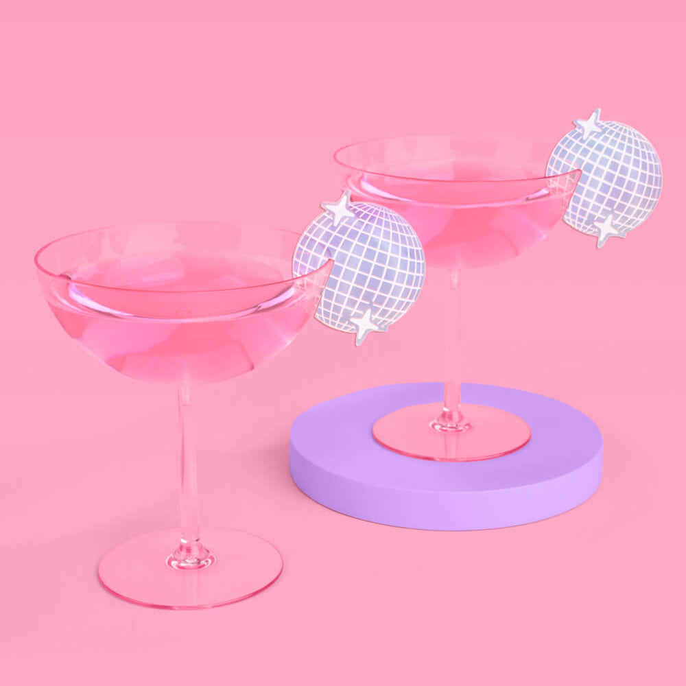 Disco Drink Markers - 8 drink markers - Bonjour Fête 