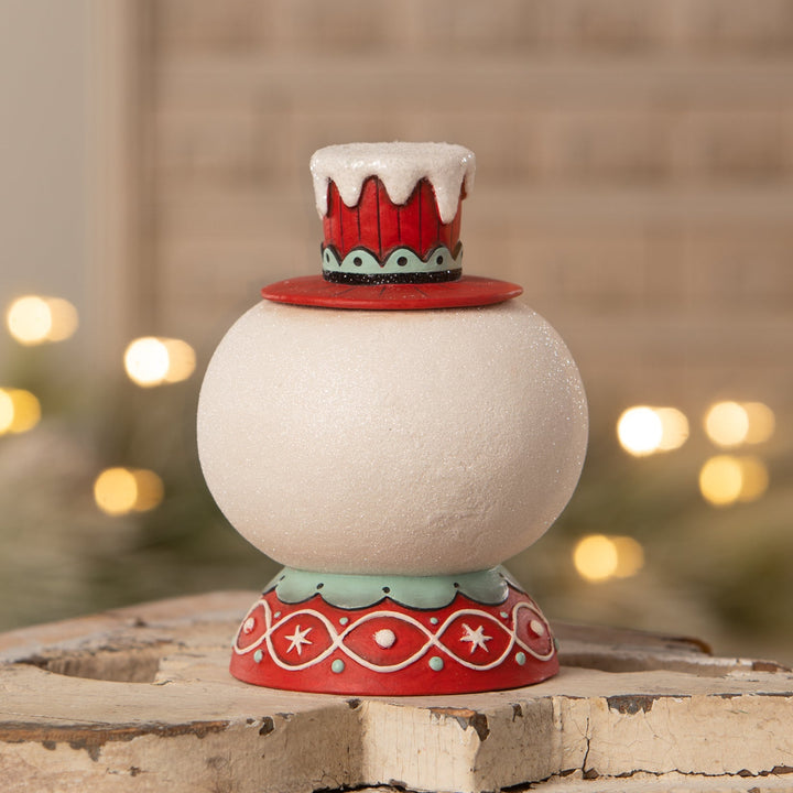 Peppermint Snow Beau Container Bethany Lowe Designs, Inc. Peppermint Snow Beau Container Bonjour Fete - Party Supplies