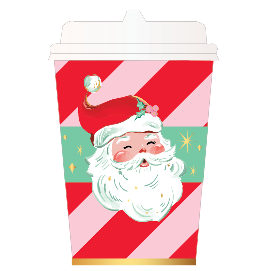 Jolly Santa hot cups for a Christmas or holiday party
