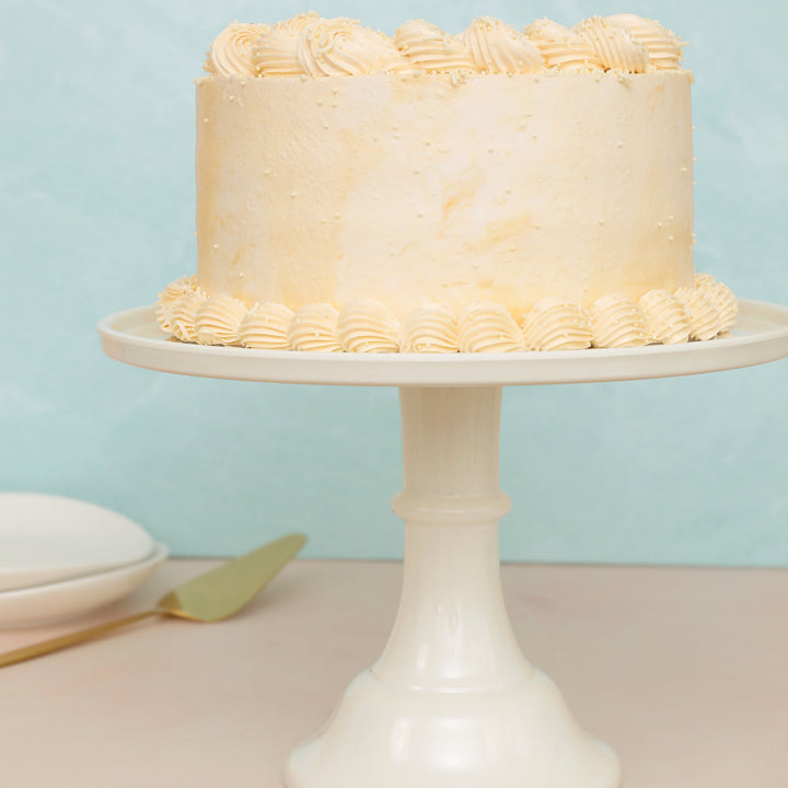 Large Linen White Melamine Cake Stand Bonjour Fete Party Supplies Easter Baking