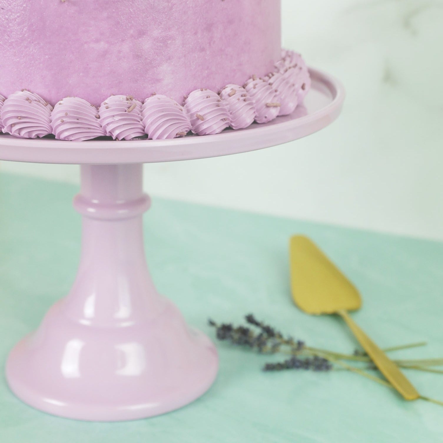 Large Lilac Purple Melamine Cake Stand - Thumbnail 5