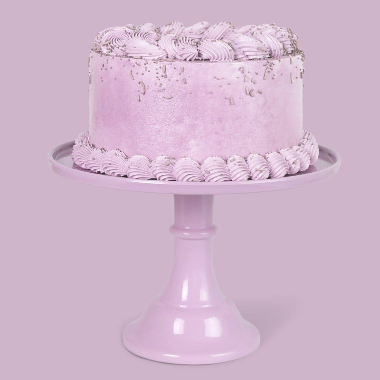 Large Lilac Purple Melamine Cake Stand - Thumbnail 2