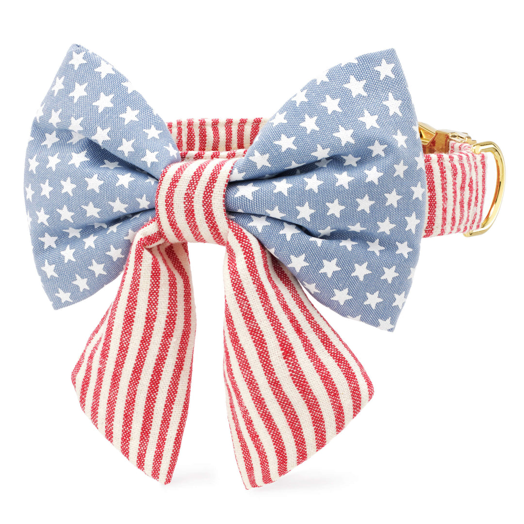 Stars and Stripes Lady Bow Collar - Bonjour Fête 
