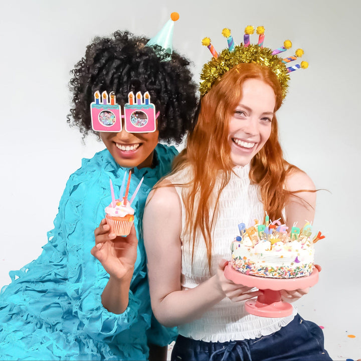 Confetti Birthday Cake Novelty Glasses