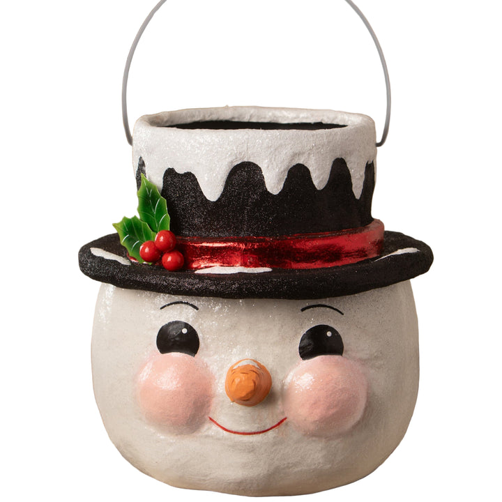 Holly Hat Snowman Lg Bethany Lowe Designs, Inc. Holly Hat Snowman Lg Bonjour Fete - Party Supplies