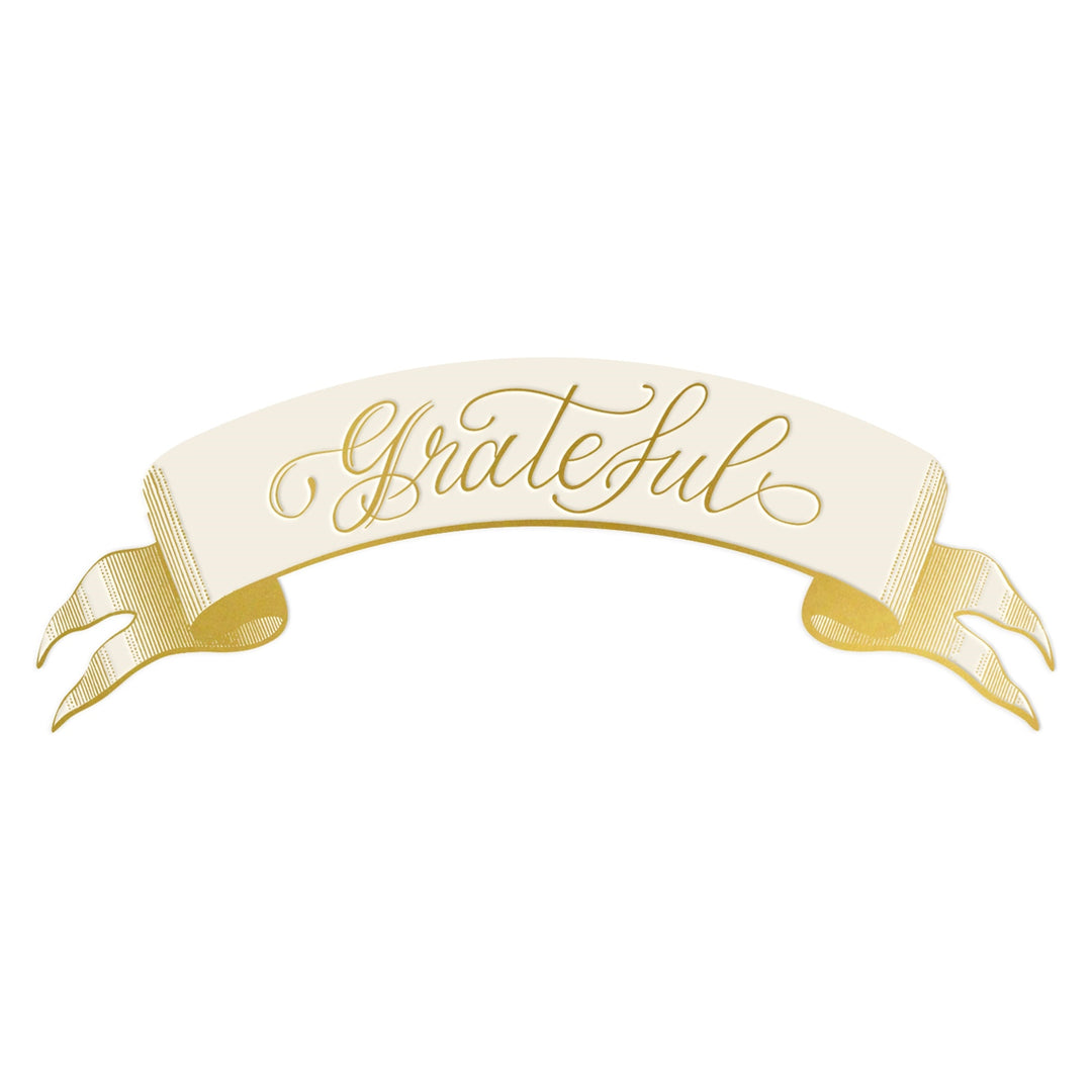GRATEFUL BANNER TABLE ACCENTS Hester & Cook Thanksgiving Party Supplies GRATEFUL BANNER TABLE ACCENTS Bonjour Fete - Party Supplies