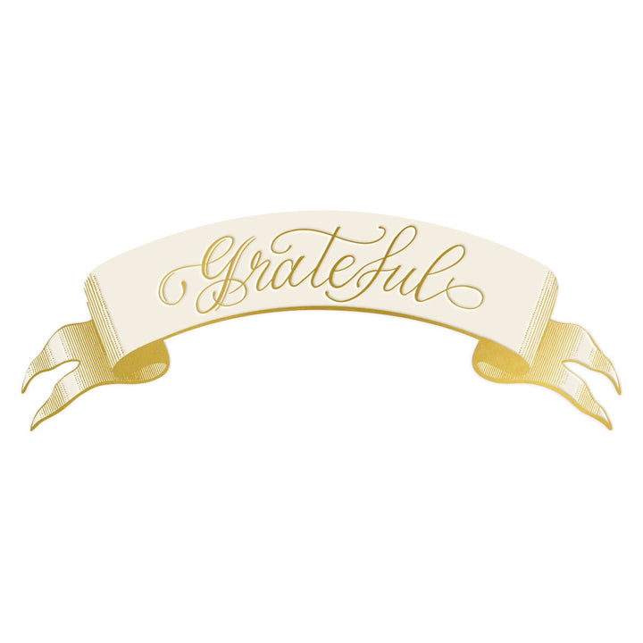 GRATEFUL BANNER TABLE ACCENTS Hester & Cook Thanksgiving Party Supplies GRATEFUL BANNER TABLE ACCENTS Bonjour Fete - Party Supplies