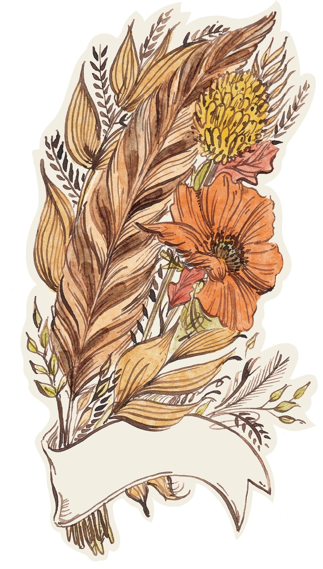 AUTUMN FEATHER PLACE CARDS Hester & Cook Thanksgiving Party Supplies AUTUMN FEATHER PLACE CARDS Bonjour Fete - Party Supplies
