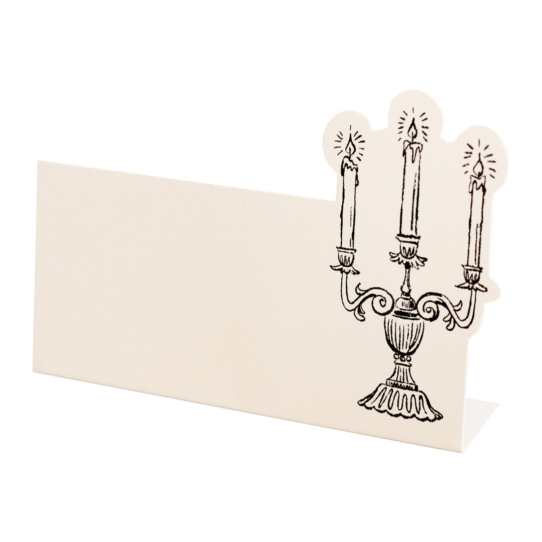 CANDELABRA PLACE CARDS Hester & Cook Halloween Party Supplies CANDELABRA PLACE CARDS Bonjour Fete - Party Supplies