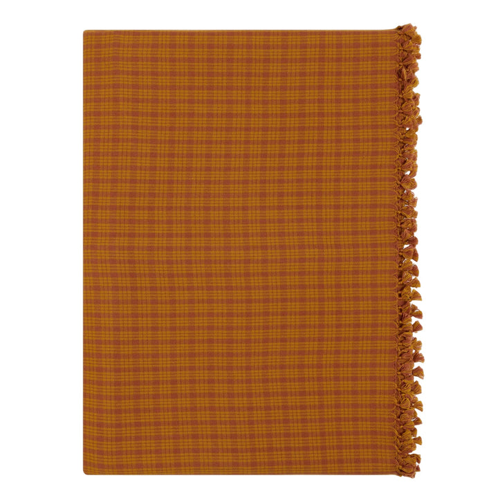 KATHERINE PLAID - Saffron Tablecloth Heather Taylor Home variable Small KATHERINE PLAID - Saffron Tablecloth Bonjour Fete - Party Supplies