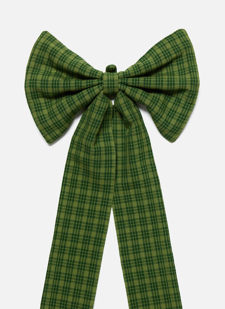 KATHERINE PLAID - Evergreen Fabric Bow Heather Taylor Home Decorations KATHERINE PLAID - Evergreen Fabric Bow Bonjour Fete - Party Supplies