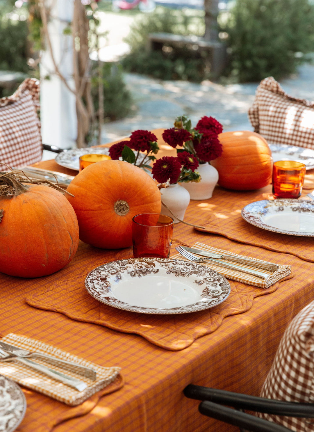 KATHERINE PLAID - Saffron Tablecloth Heather Taylor Home variable KATHERINE PLAID - Saffron Tablecloth Bonjour Fete - Party Supplies