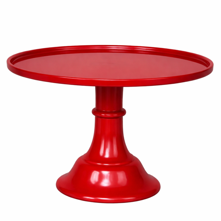 LARGE CHERRY RED PEDESTAL MELAMINE CAKE STAND Bonjour Fete Cake Stand LARGE CHERRY RED PEDESTAL MELAMINE CAKE STAND Bonjour Fete - Party Supplies