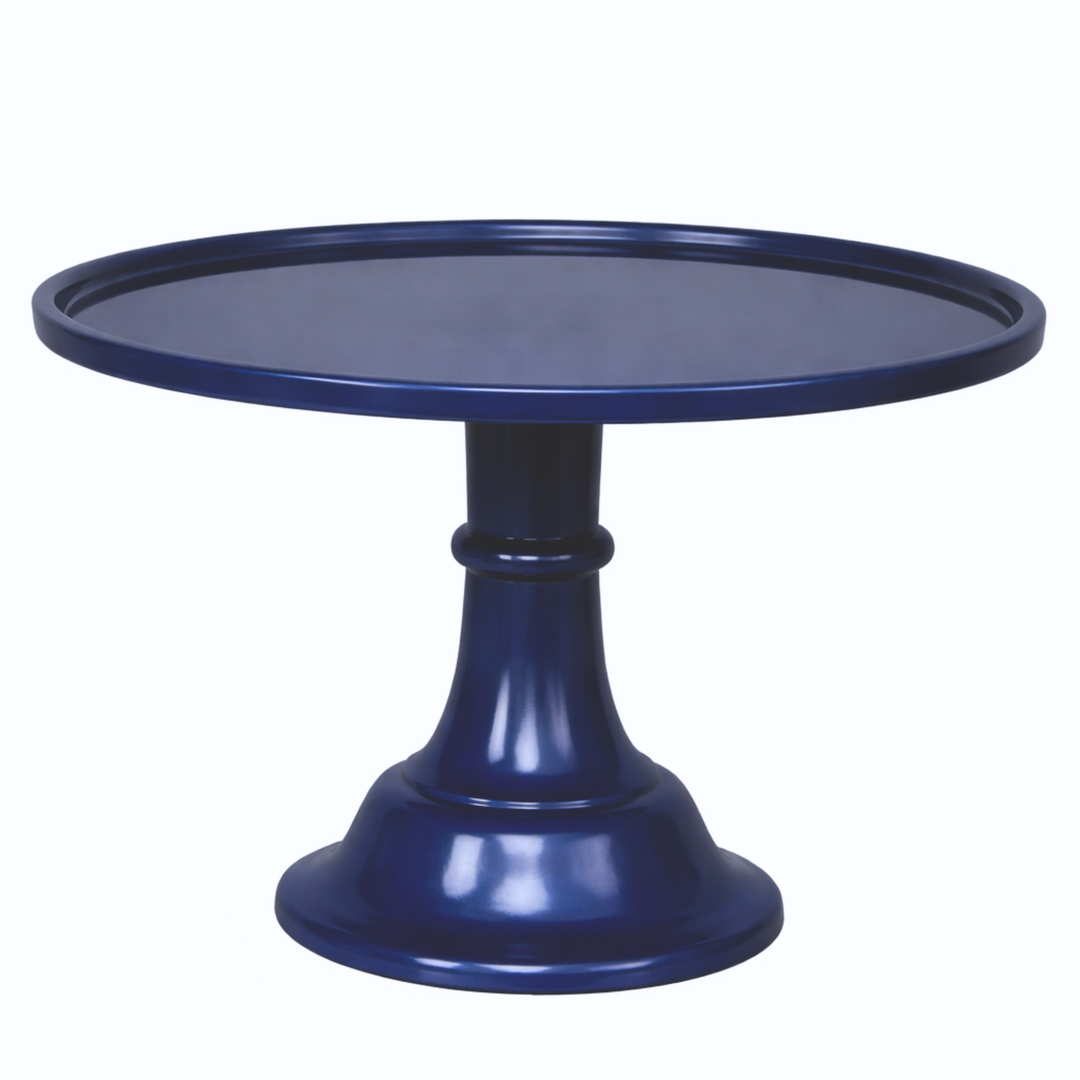 LARGE MIDNIGHT BLUE PEDESTAL MELAMINE CAKE STAND Bonjour Fete Cake Stand LARGE MIDNIGHT BLUE PEDESTAL MELAMINE CAKE STAND Bonjour Fete - Party Supplies