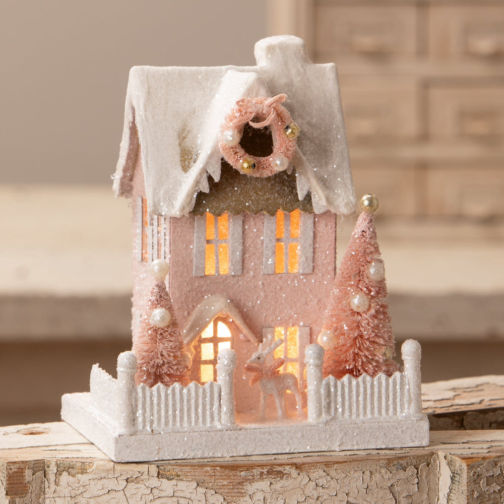 Pretty in Pink Cottage Bethany Lowe Designs, Inc. Pretty in Pink Cottage Bonjour Fete - Party Supplies