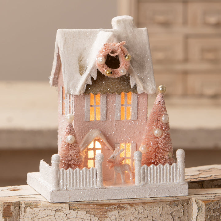 Pretty in Pink Cottage Bethany Lowe Designs, Inc. Pretty in Pink Cottage Bonjour Fete - Party Supplies