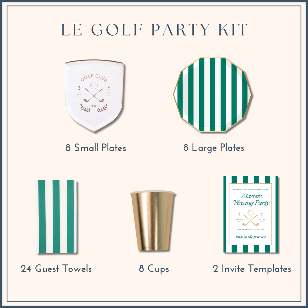 LE GOLF PARTY KIT Bonjour Fête  Bonjour Fete - Party Supplies