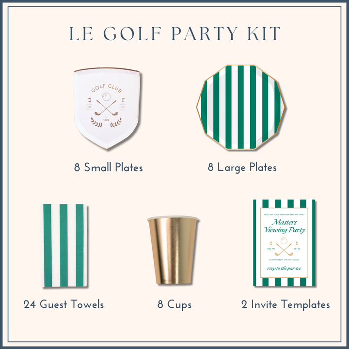 LE GOLF PARTY KIT Bonjour Fête  Bonjour Fete - Party Supplies