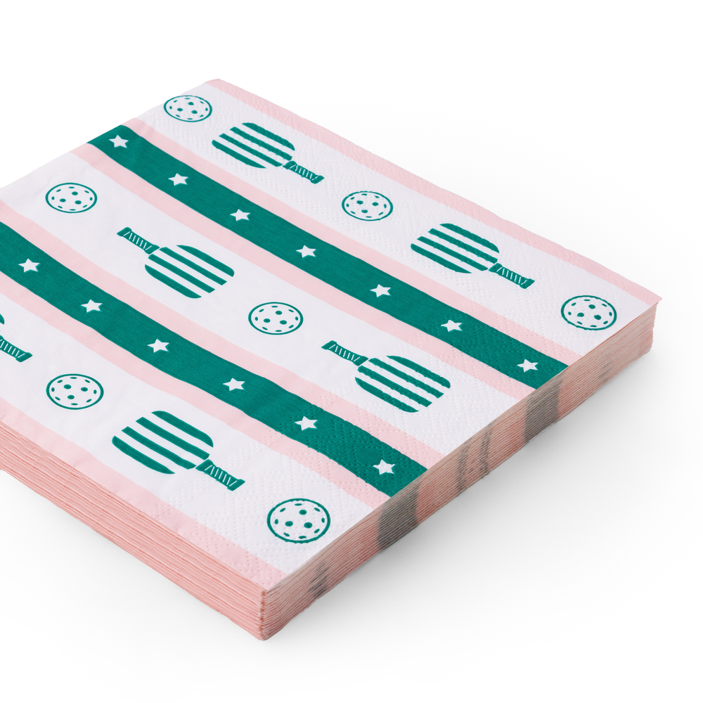 LE PICKLEBALL LARGE NAPKINS Bonjour Fete Napkins Pickleball Large Napkins | Sports-themed Party Supplies | Bonjour Fête Bonjour Fete - Party Supplies