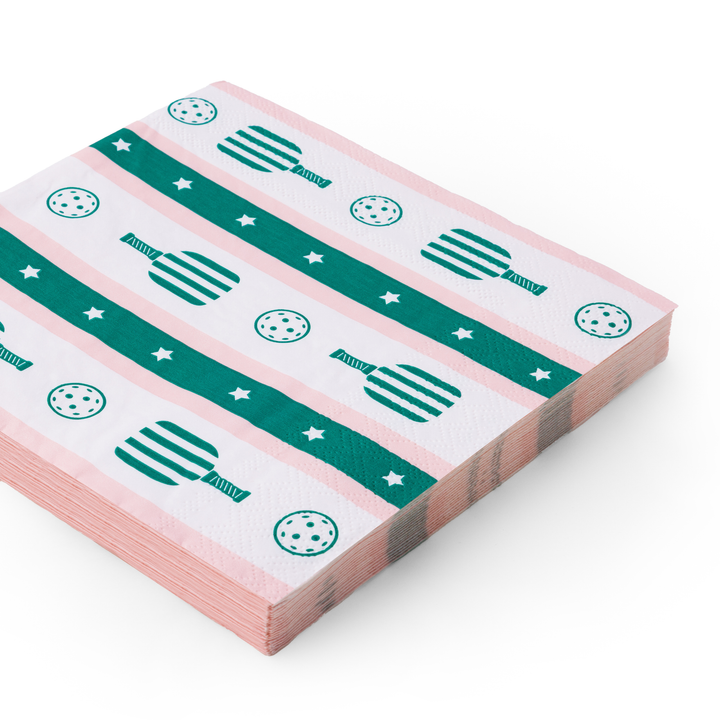 LE PICKLEBALL LARGE NAPKINS Bonjour Fete Napkins Pickleball Large Napkins | Sports-themed Party Supplies | Bonjour Fête Bonjour Fete - Party Supplies
