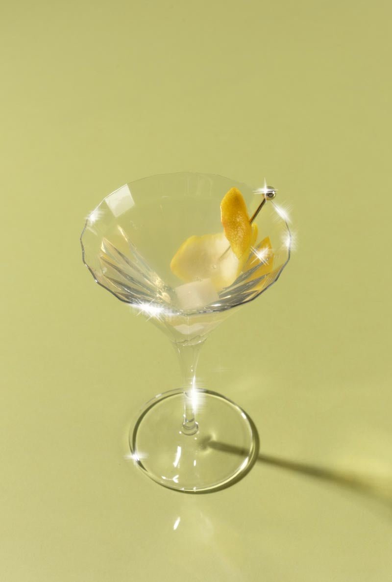 Lemon drop martini made with a cocktail mixer cube for a party