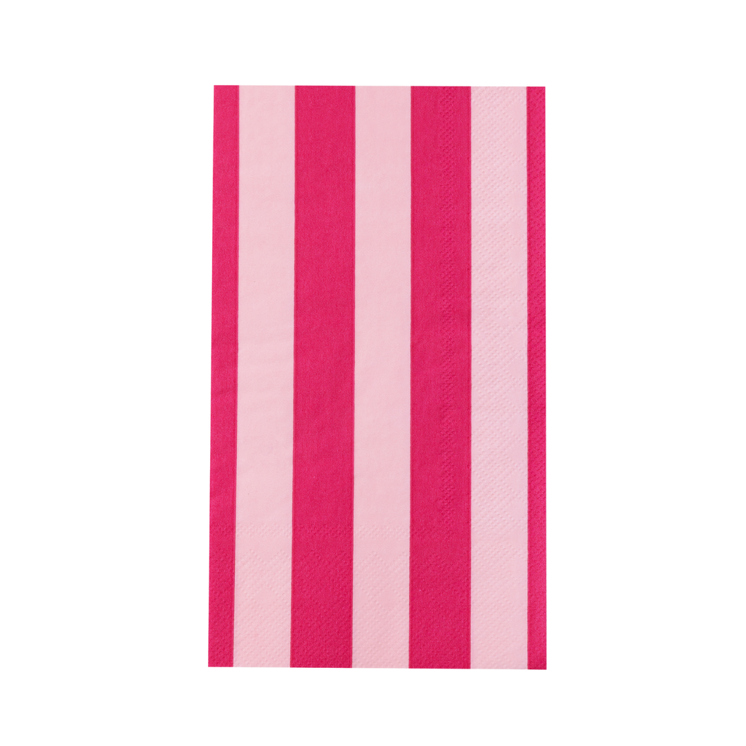 LIGHT & HAUTE PINK SIGNATURE CABANA STRIPE GUEST TOWELS Bonjour Fete Napkins LIGHT & HAUTE PINK SIGNATURE CABANA STRIPE GUEST TOWELS Bonjour Fete - Party Supplies