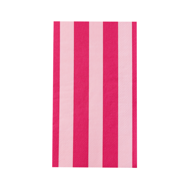 LIGHT & HAUTE PINK SIGNATURE CABANA STRIPE GUEST TOWELS Bonjour Fete Napkins LIGHT & HAUTE PINK SIGNATURE CABANA STRIPE GUEST TOWELS Bonjour Fete - Party Supplies