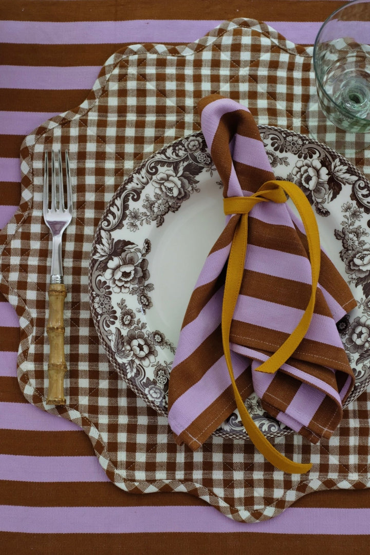LILAC & NUTMEG - Medium Stripe Napkins
