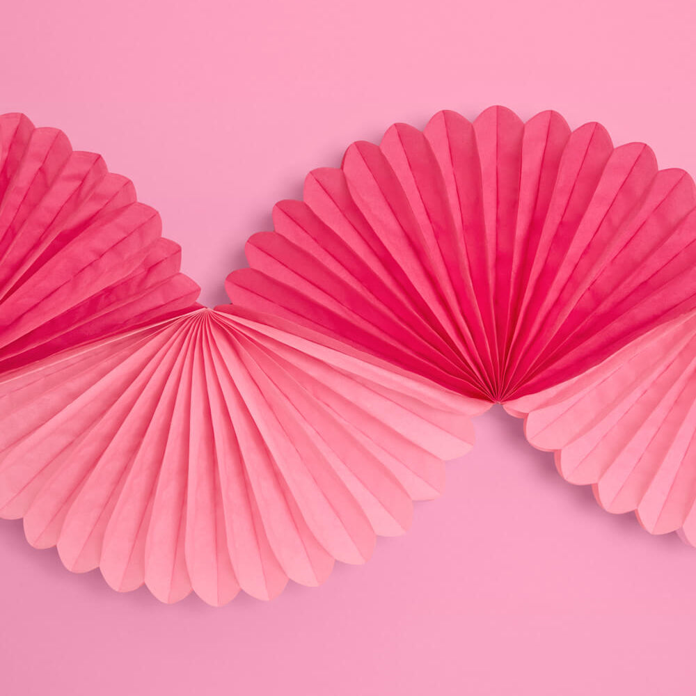That's Hot Garland - paper fan banner xo, Fetti Banners That's Hot Garland - paper fan banner Bonjour Fete - Party Supplies
