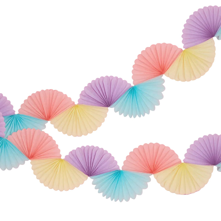 Pastel Party Garland - paper fan banner xo, Fetti Banners Pastel Party Garland - paper fan banner Bonjour Fete - Party Supplies