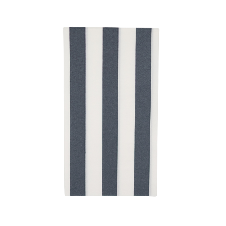 MIDNIGHT BLUE CABANA STRIPE GUEST TOWELS Bonjour Fete NAPKINS Bonjour Fete - Party Supplies