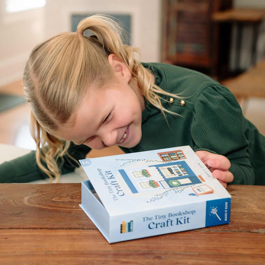 Tiny Bookshop Craft Kit Make It Cute, LLC Craft Kit Tiny Bookshop Craft Kit Bonjour Fete - Party Supplies