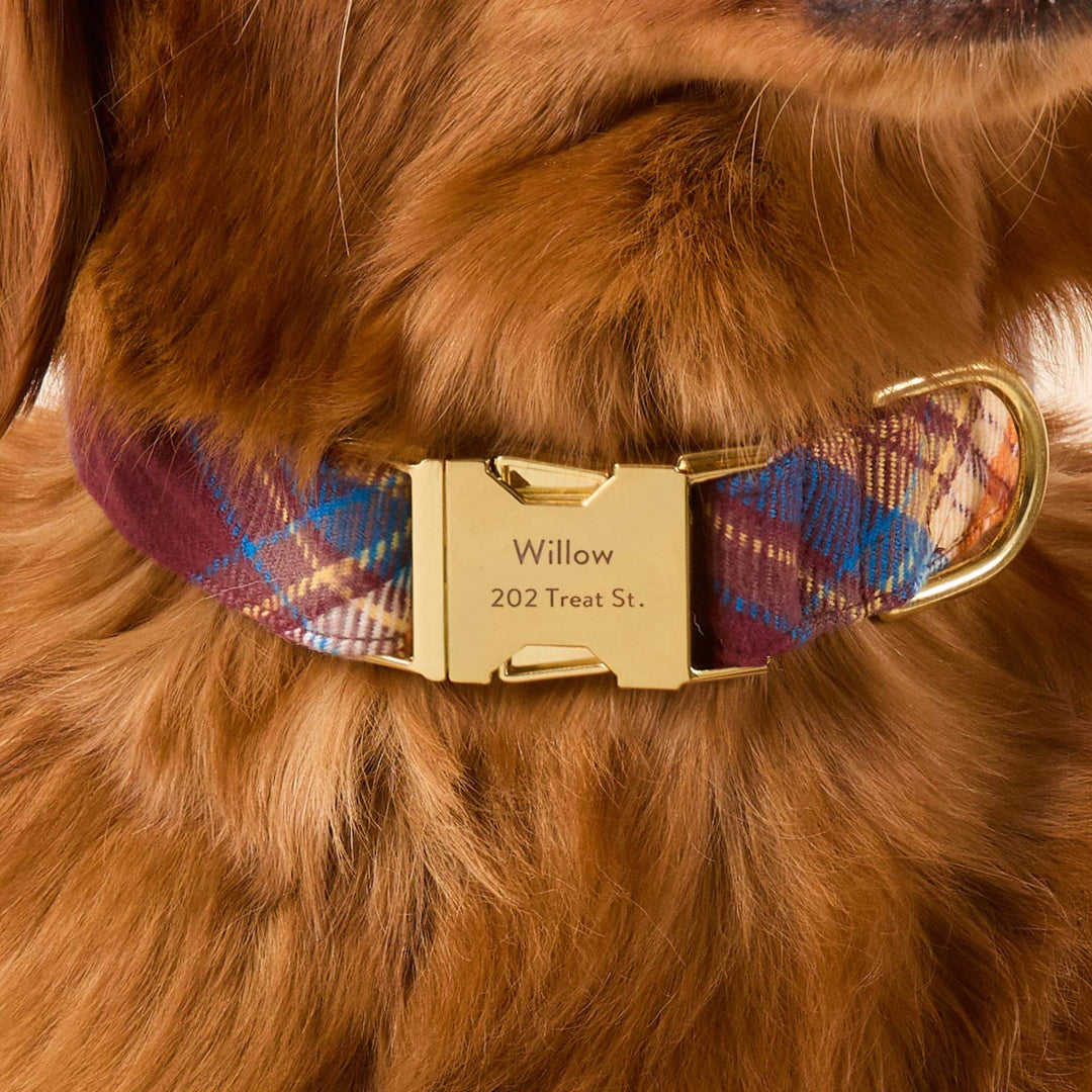Marlow Plaid Flannel Dog Collar
