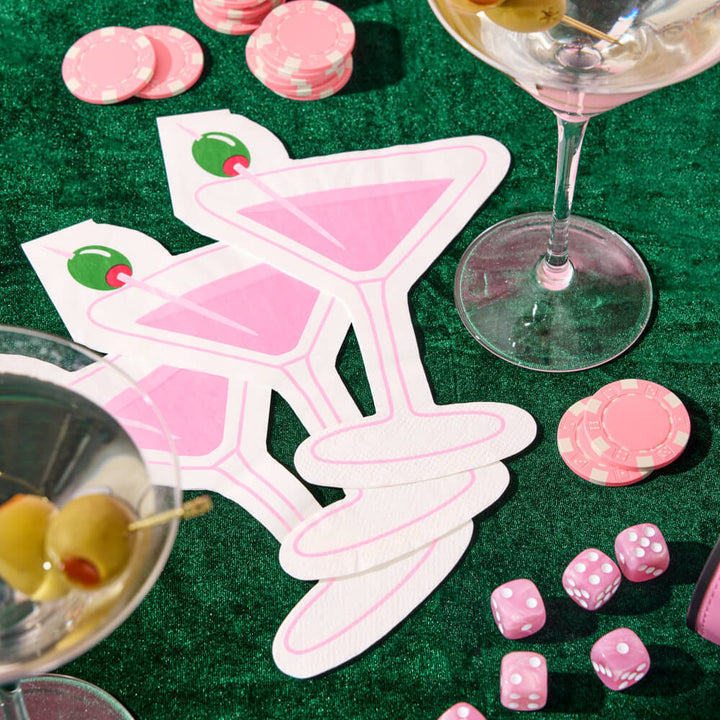 Pink Martini Napkins - 25 paper napkins xo, Fetti napkins Pink Martini Napkins - 25 paper napkins Bonjour Fete - Party Supplies