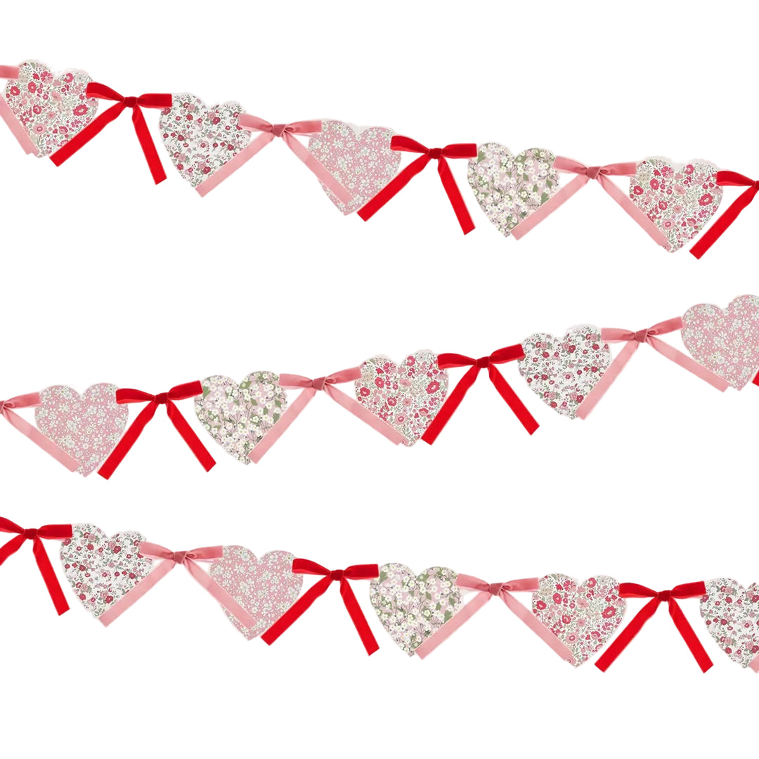 MERI MERI X LIBERTY HEART GARLAND Meri Meri Garlands & Banners MERI MERI X LIBERTY HEART GARLAND Bonjour Fete - Party Supplies