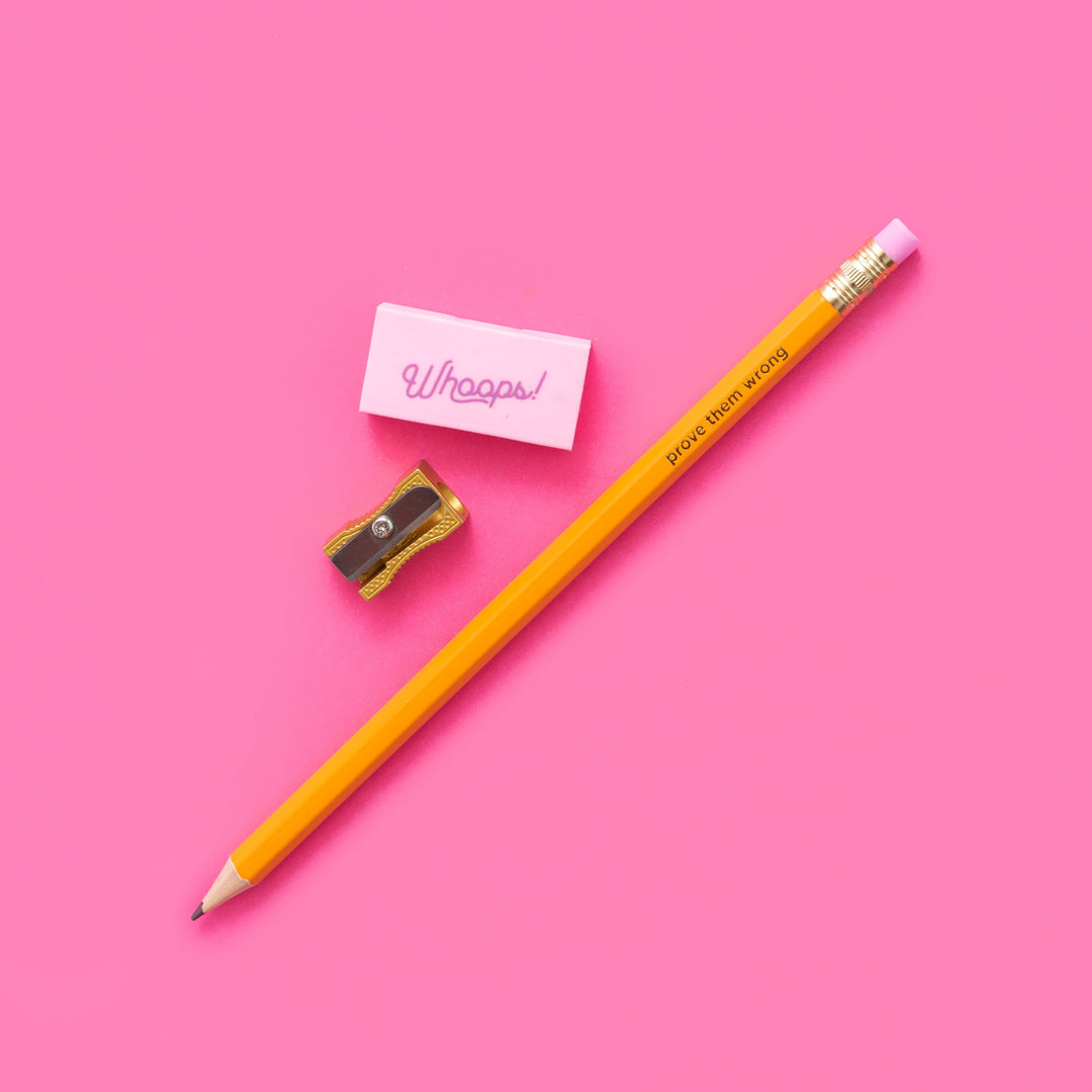 Motivational Pencil Set Taylor Elliott Designs 05 - Writing Motivational Pencil Set Bonjour Fete - Party Supplies