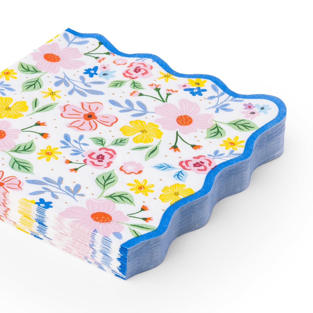 MULTICOLOR ELEGANT FLORAL DINNER NAPKINS Bonjour Fete Napkins Multicolor Elegant Floral Dinner Napkins | Premium Quality - Bonjour Fête Bonjour Fete - Party Supplies